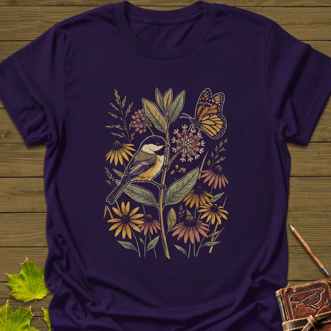 Garden Visitors T-Shirt in Purple