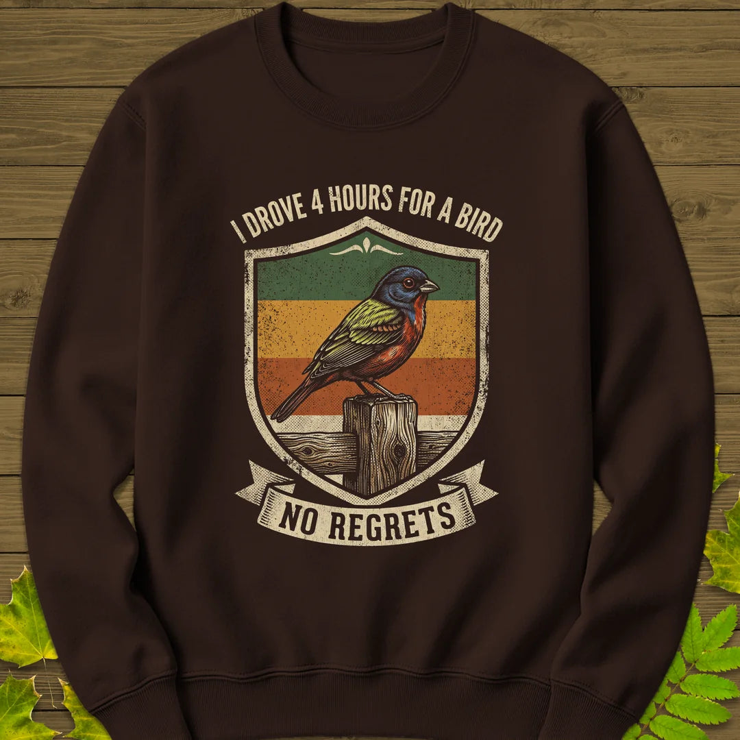 No Regrets Sweatshirt in Dark Chocolate