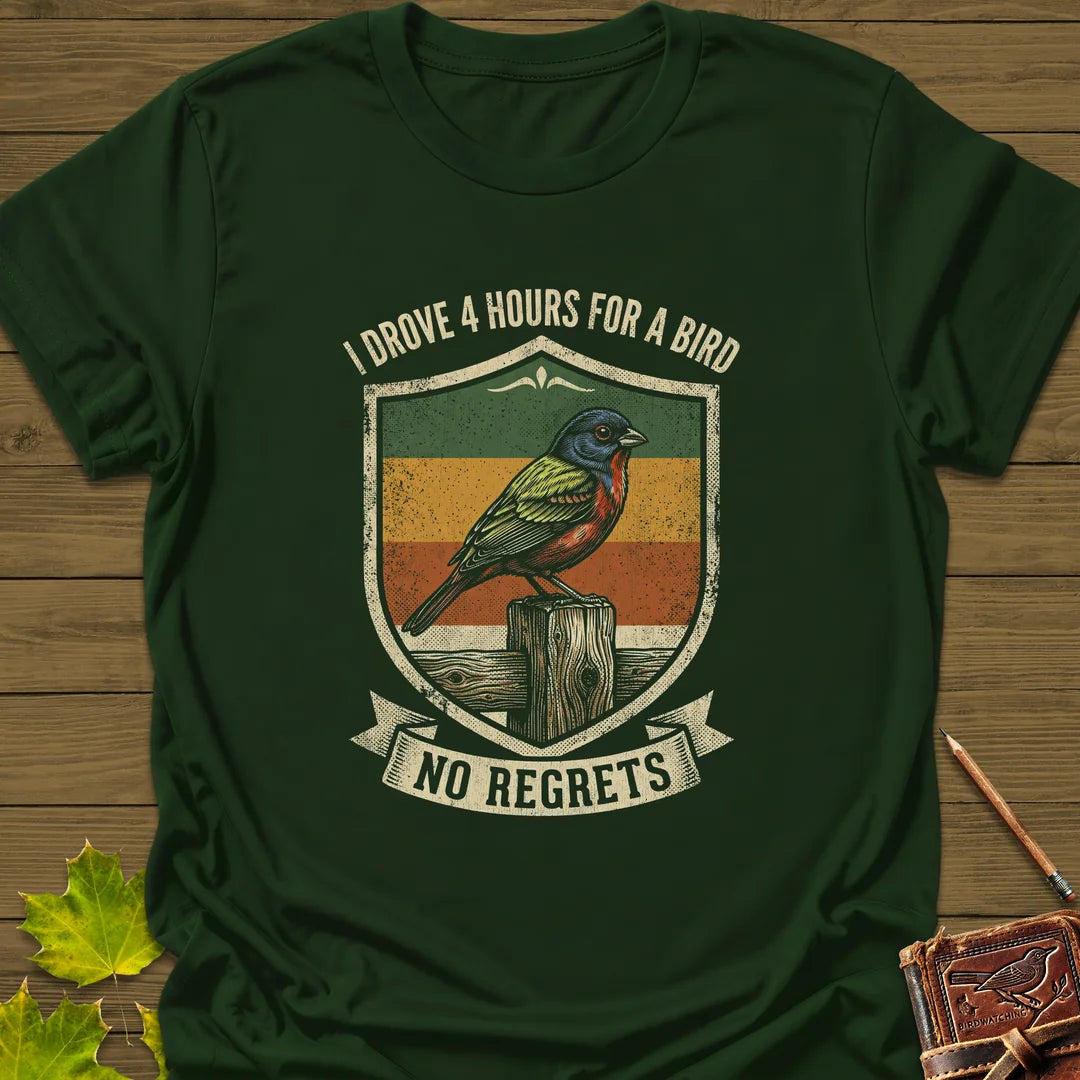 No Regrets T-Shirt in Forest Green
