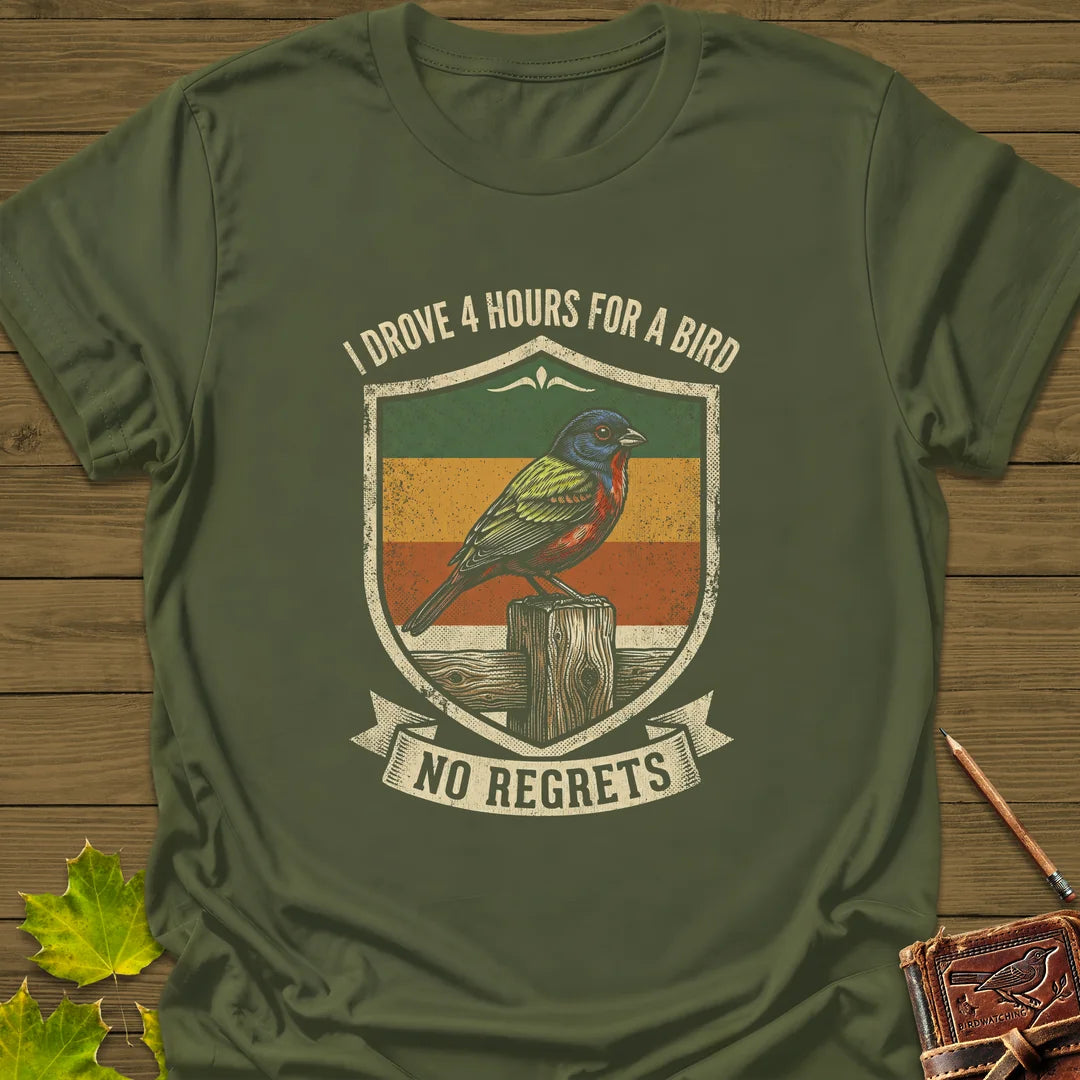 No Regrets T-Shirt in Military Green
