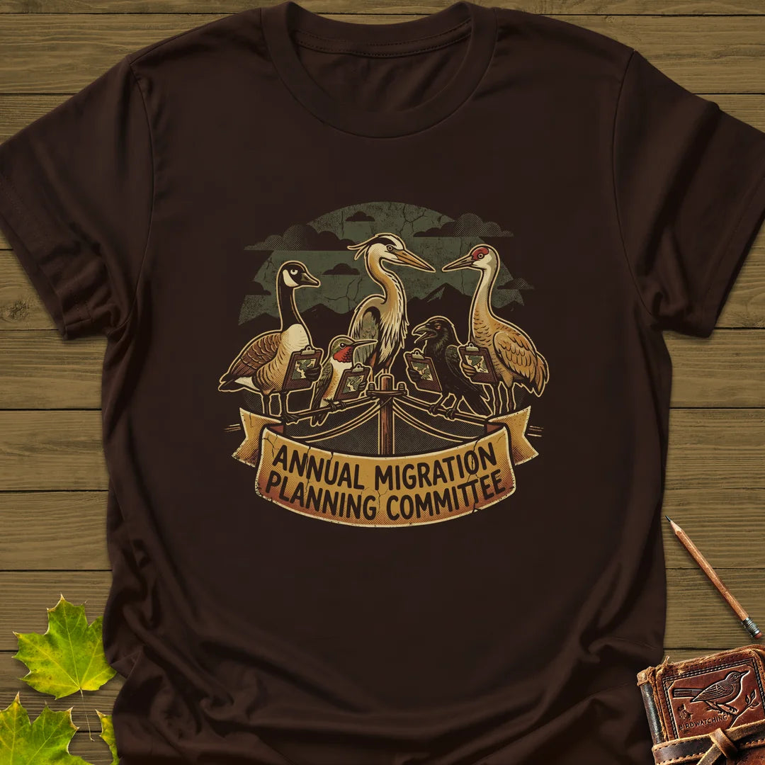 Migration Committee T-Shirt in Dark Chocolate