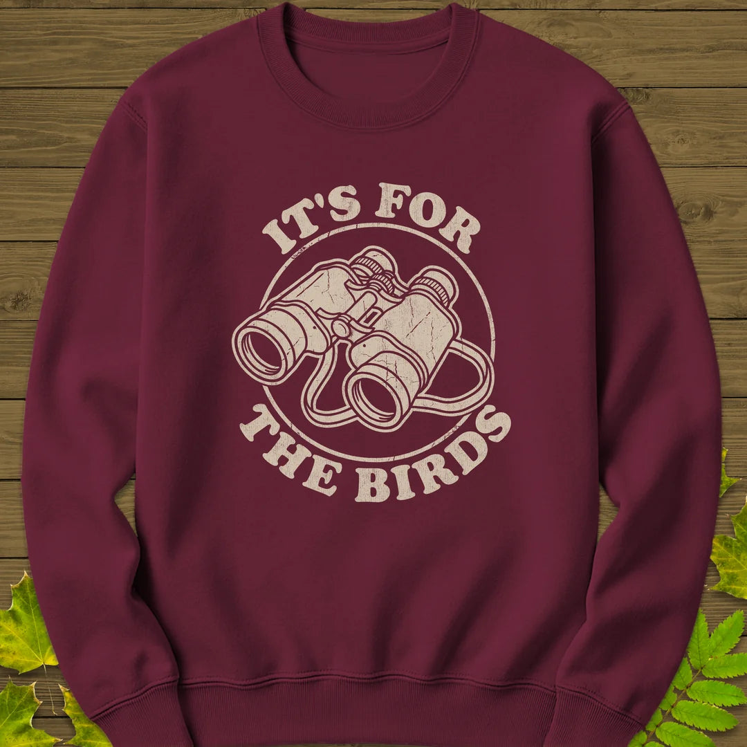 For The Birds Sweatshirt in Maroon