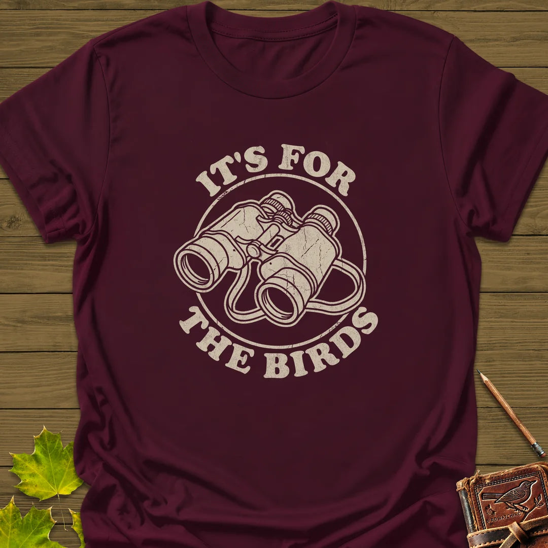 For The Birds T-Shirt in Maroon