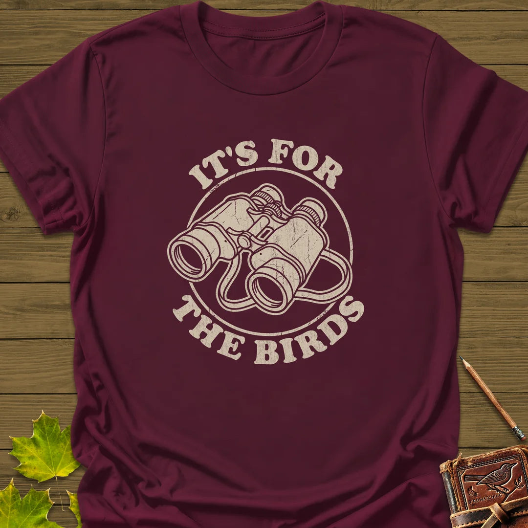 For The Birds T-Shirt in Maroon
