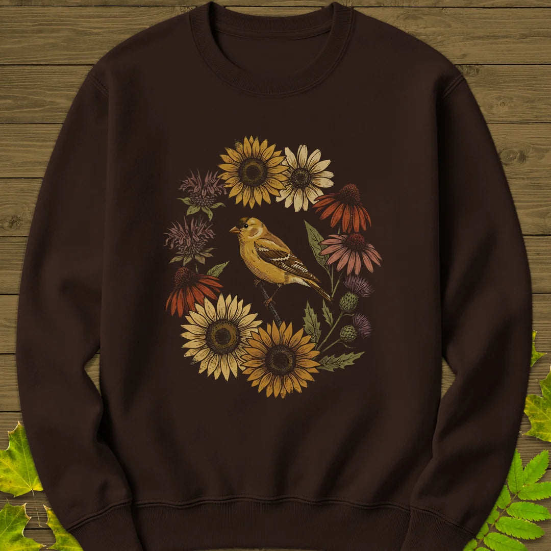 Gold In Bloom Sweatshirt in Dark Chocolate