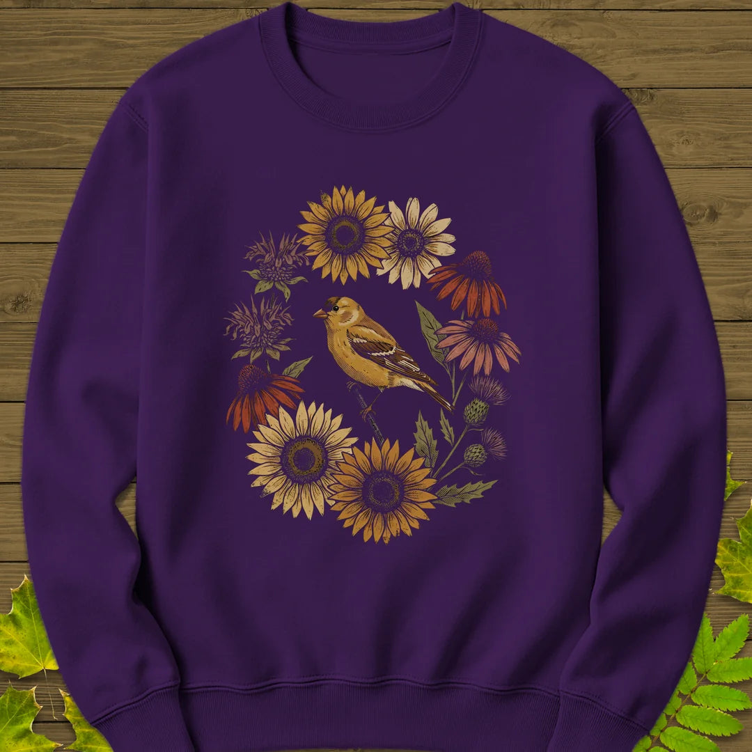 Gold In Bloom Sweatshirt in Purple