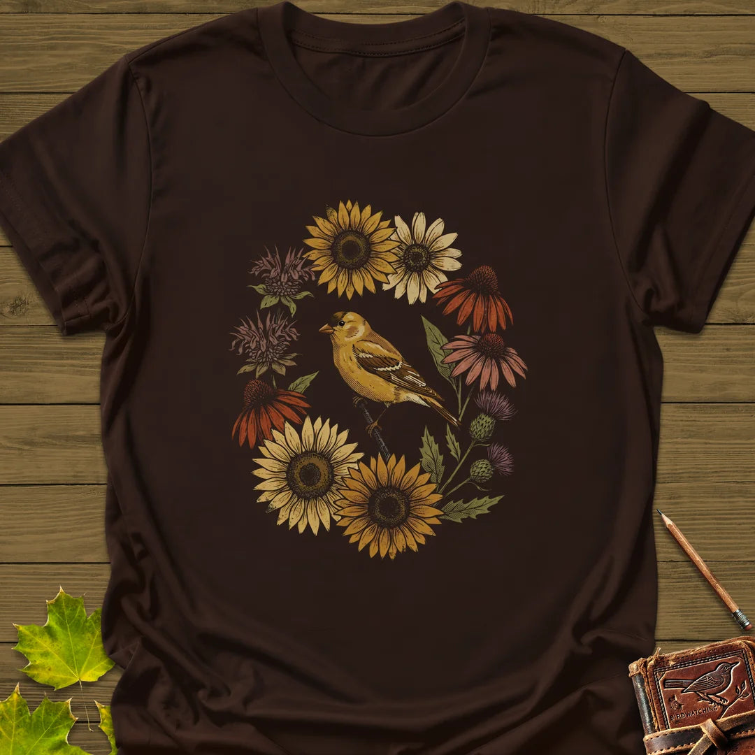 Gold In Bloom T-Shirt in Dark Chocolate