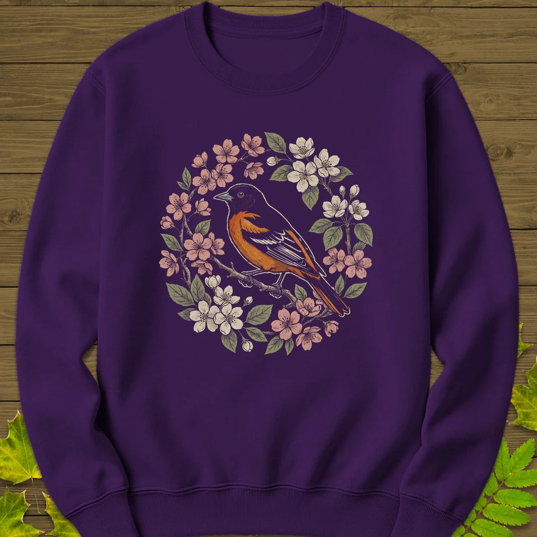 Baltimore Bloom Sweatshirt in Purple
