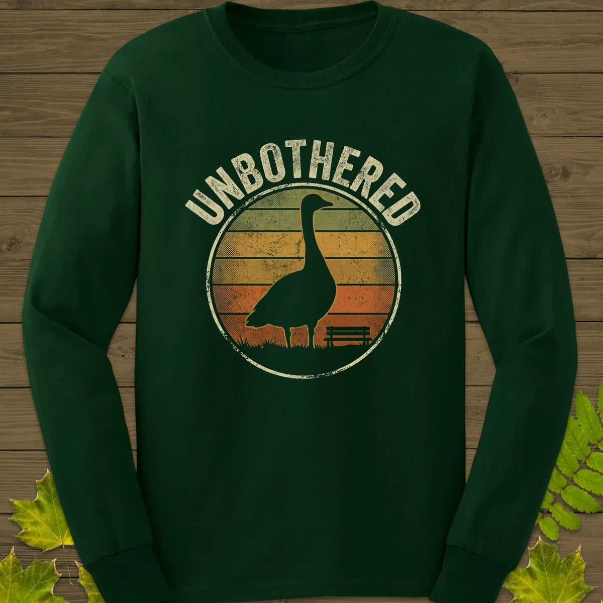 Unbothered Goose Long Sleeve Forest Green
