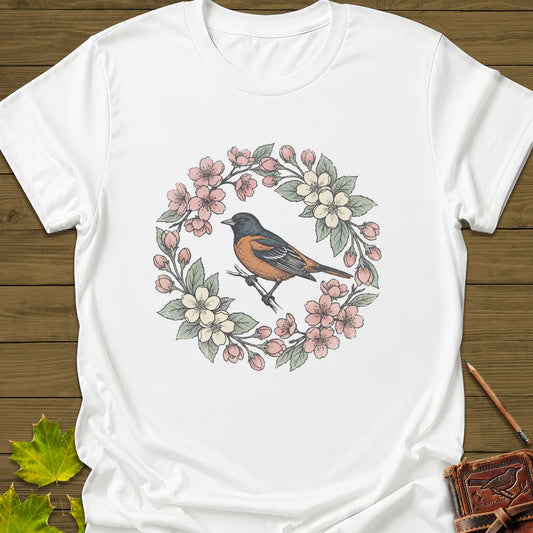 Oriole In Bloom T-Shirt in White