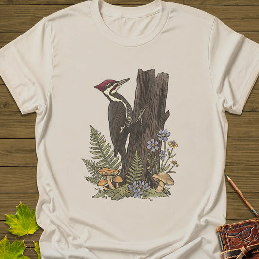 Pileated Woodpecker T-Shirt in Natural
