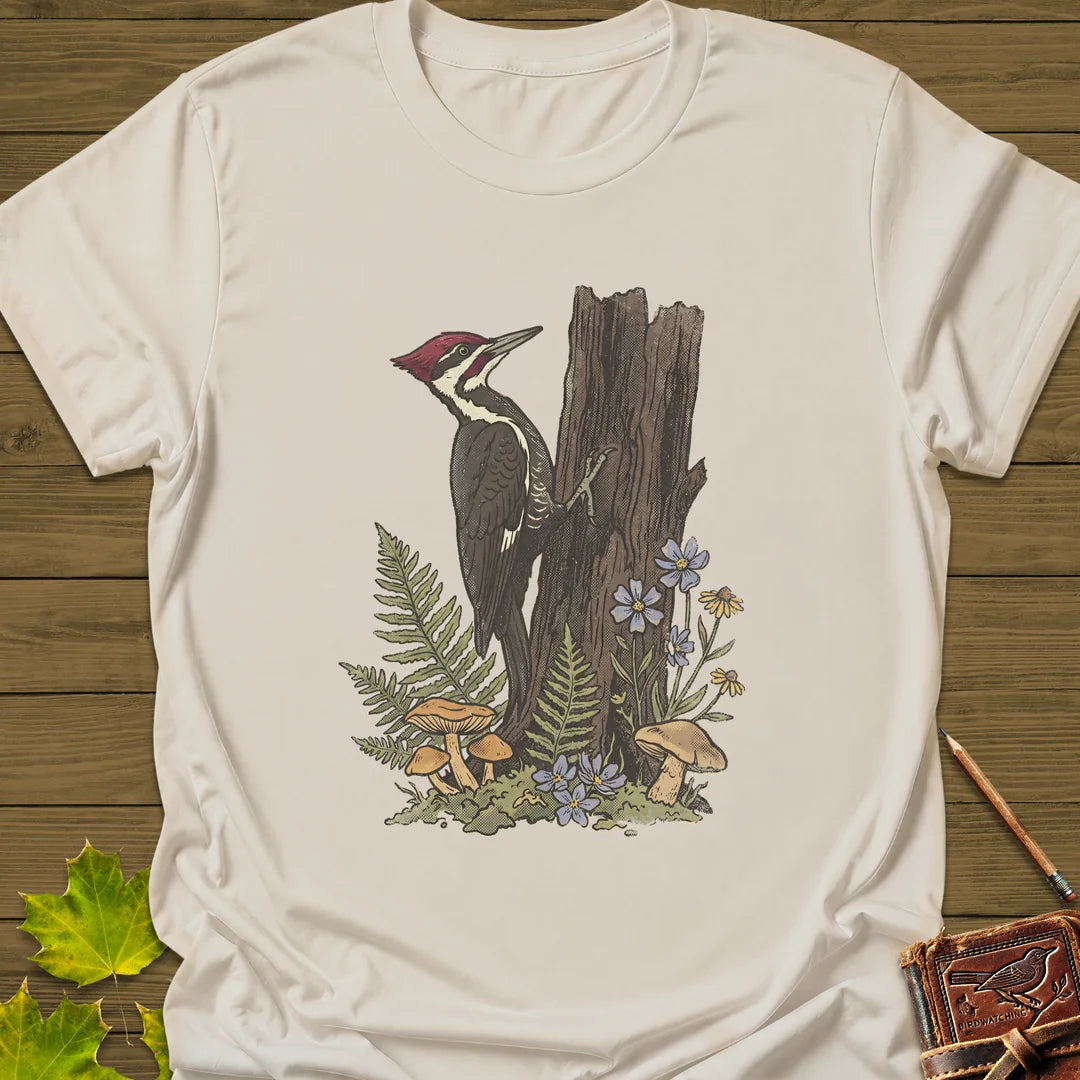 Pileated Woodpecker T-Shirt in Natural