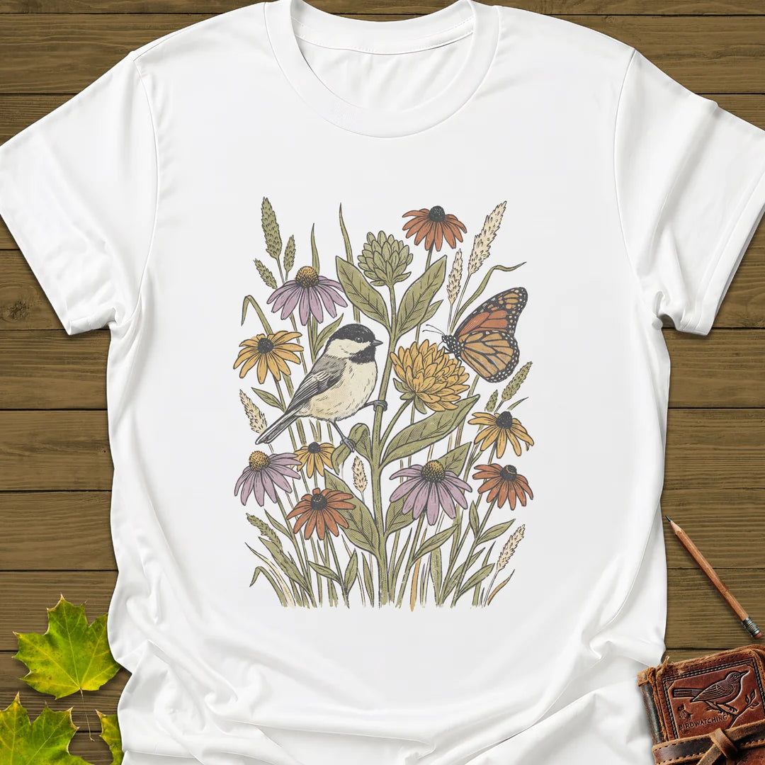Meadow Chickadee T-Shirt in White