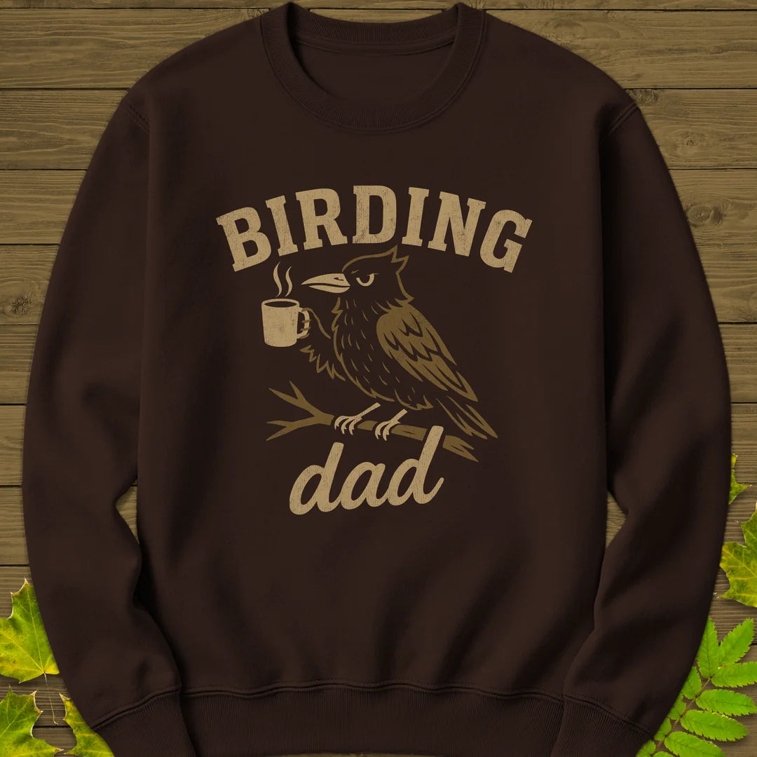 Birding Dad Sweatshirt in Dark Chocolate