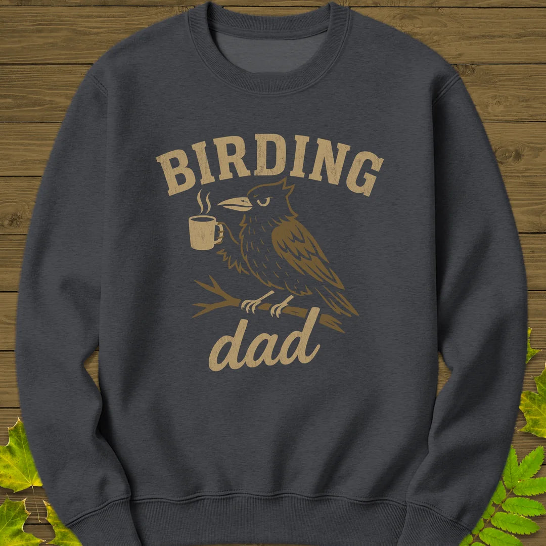 Birding Dad Sweatshirt in Dark Heather