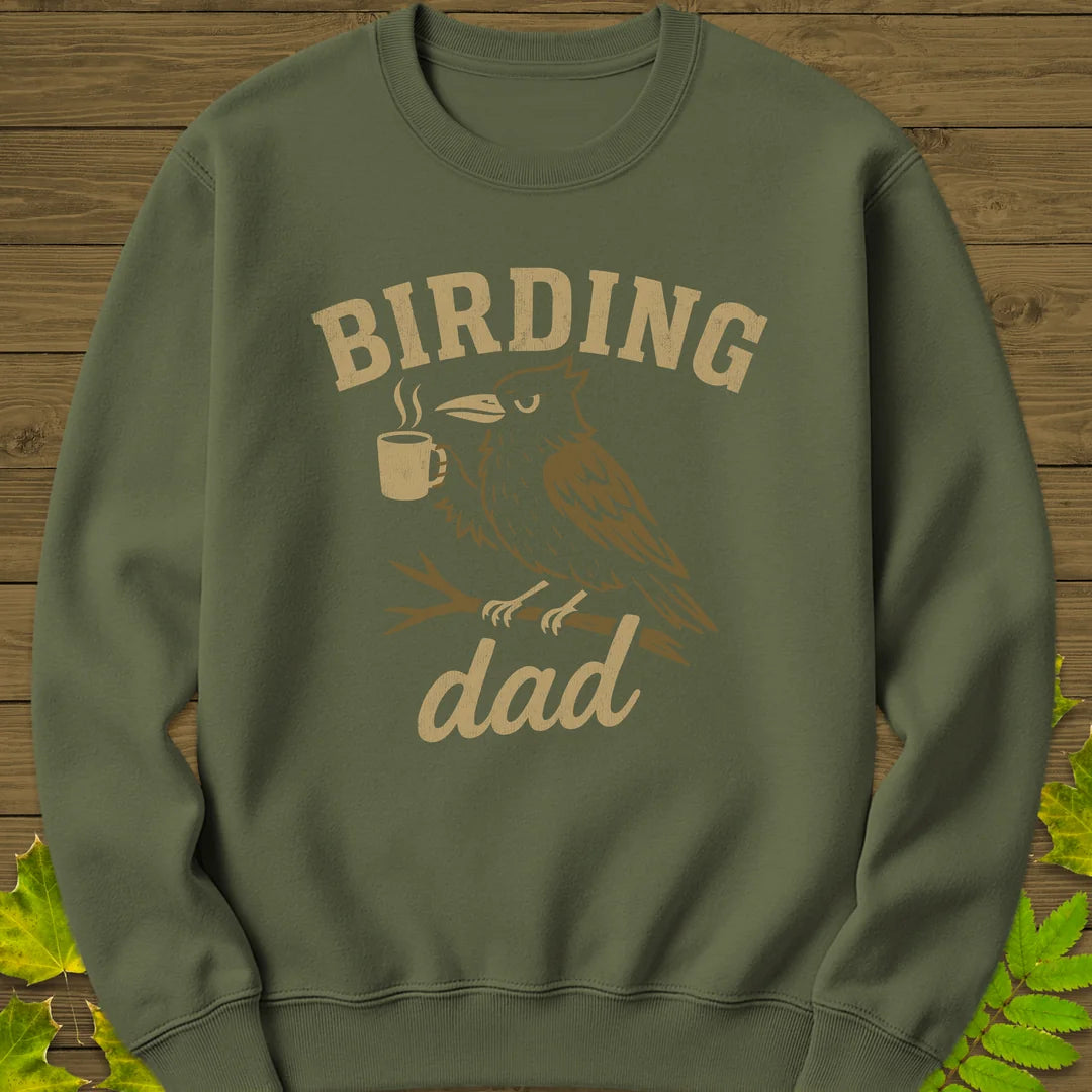 Birding Dad Sweatshirt in Military Green