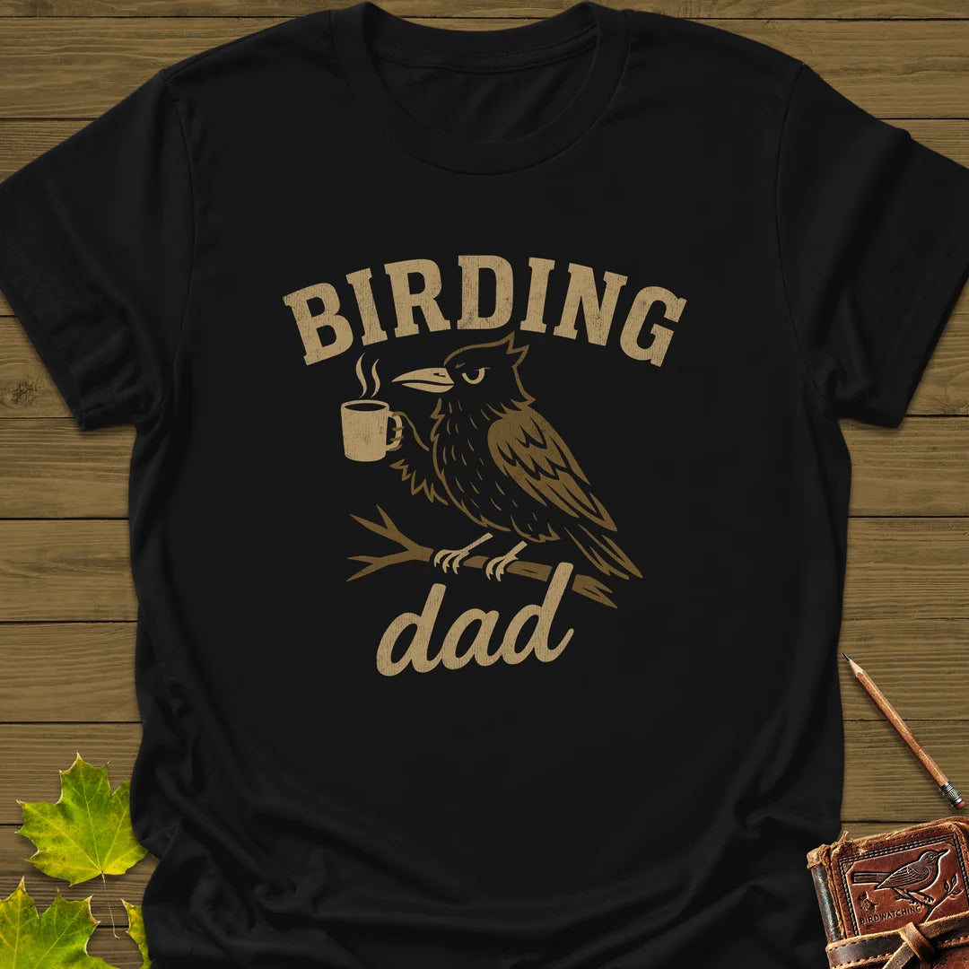 Birding Dad T-Shirt in Black