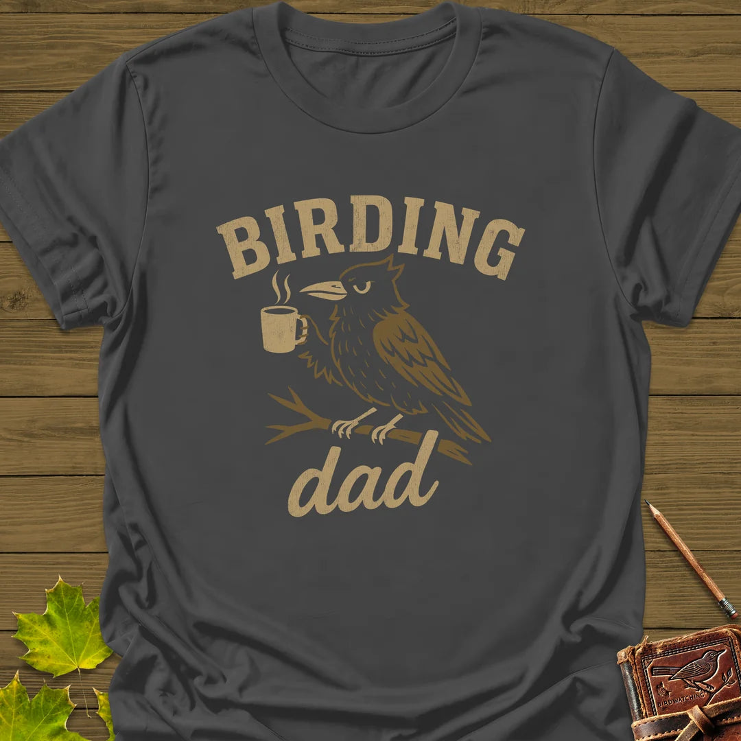 Birding Dad T-Shirt in Charcoal