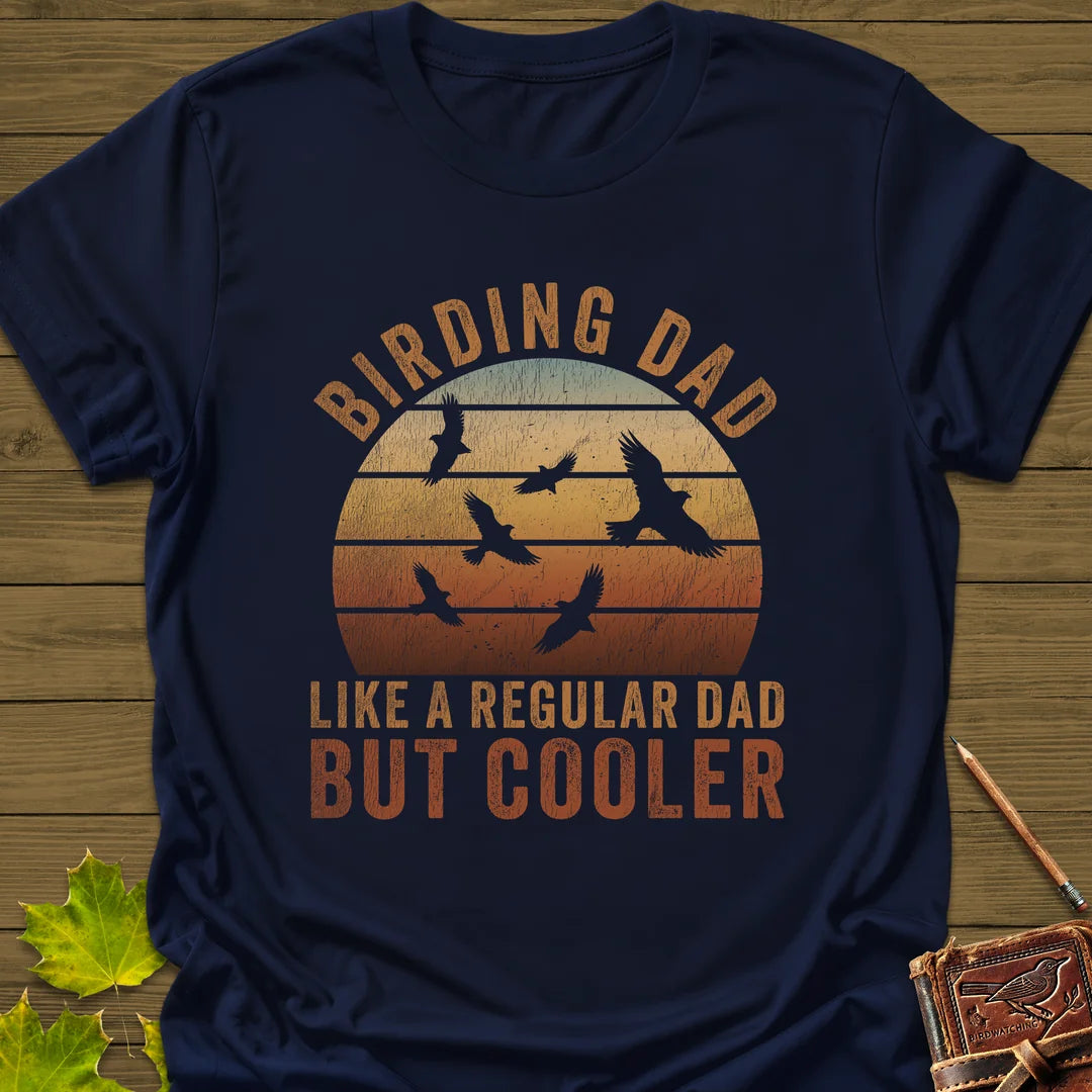Cool Birding Dad T-Shirt in Navy