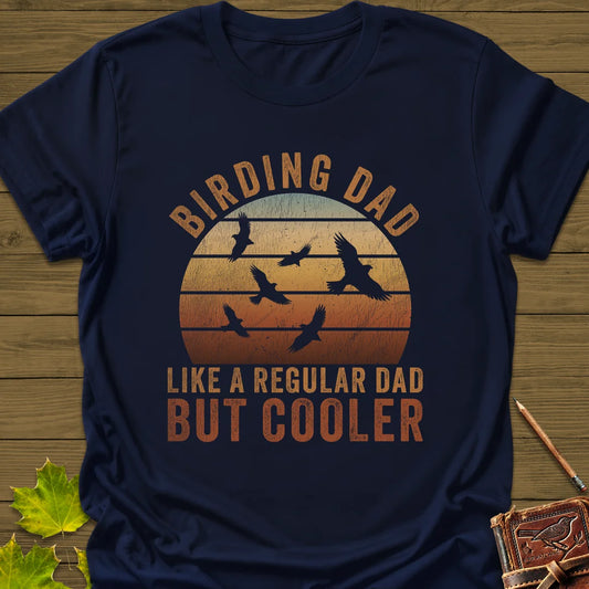 Cool Birding Dad T-Shirt in Navy