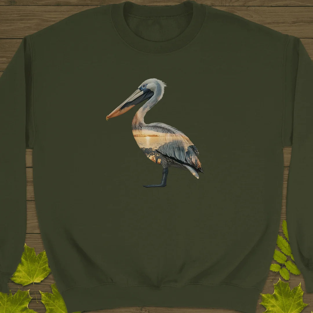 Pelican Sunset Sweatshirt in Military Green