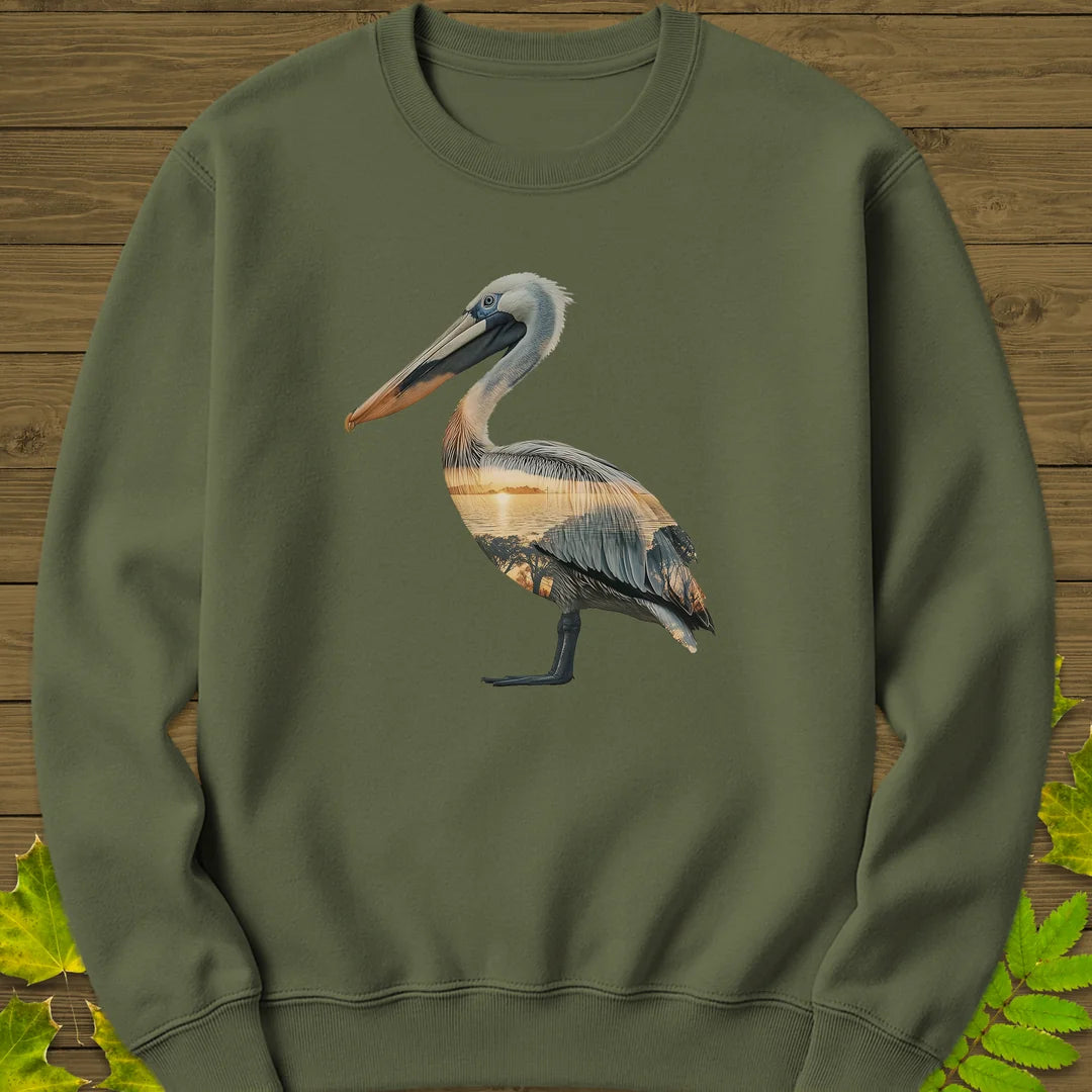 Pelican Sunset Sweatshirt in Military Green