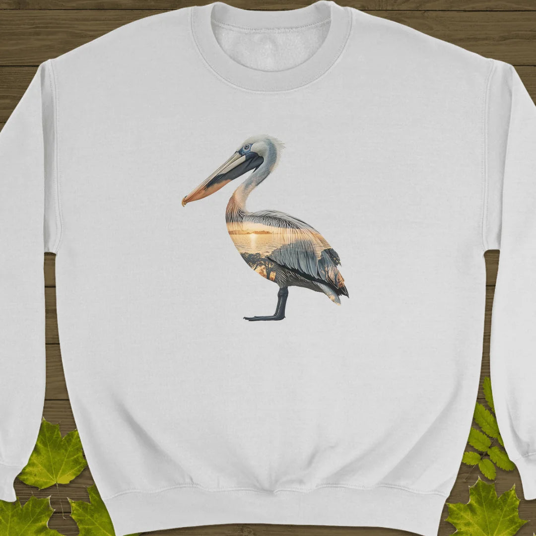 Pelican Sunset Sweatshirt in White