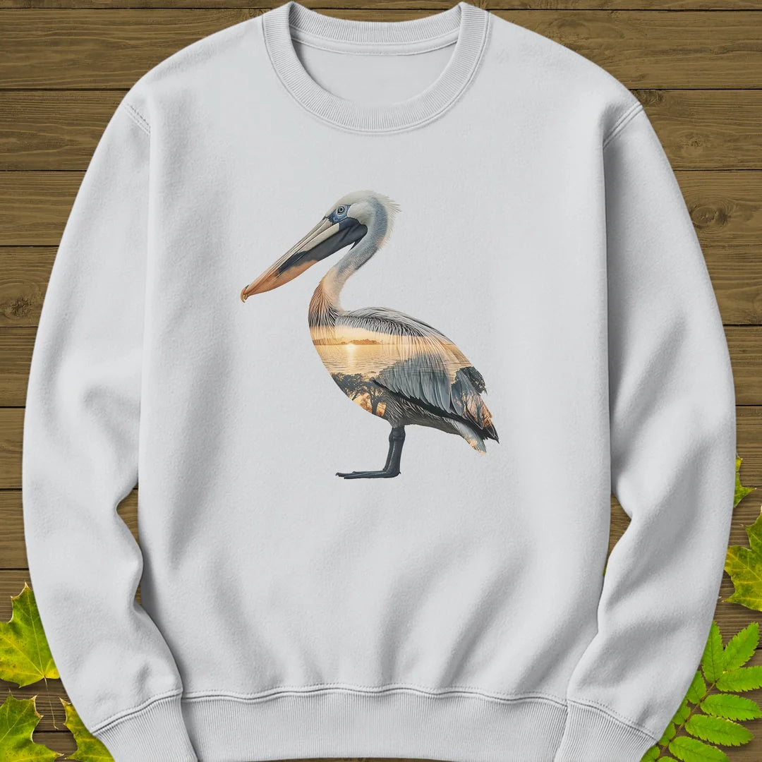 Pelican Sunset Sweatshirt in White