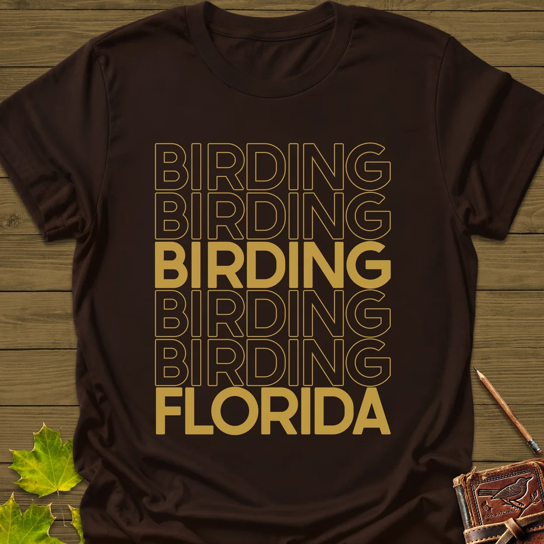 Birding Florida T-Shirt in Dark Chocolate