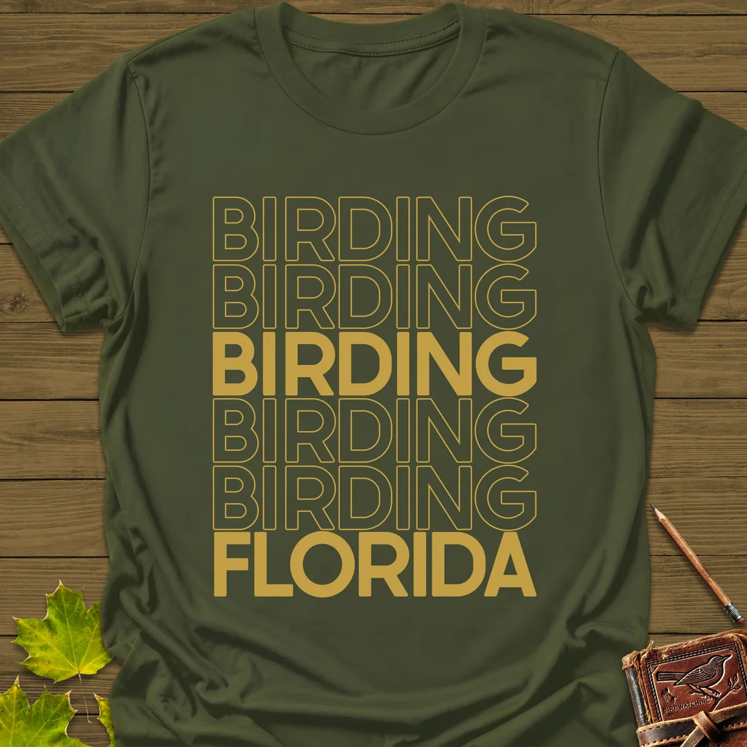 Birding Florida T-Shirt in Military Green
