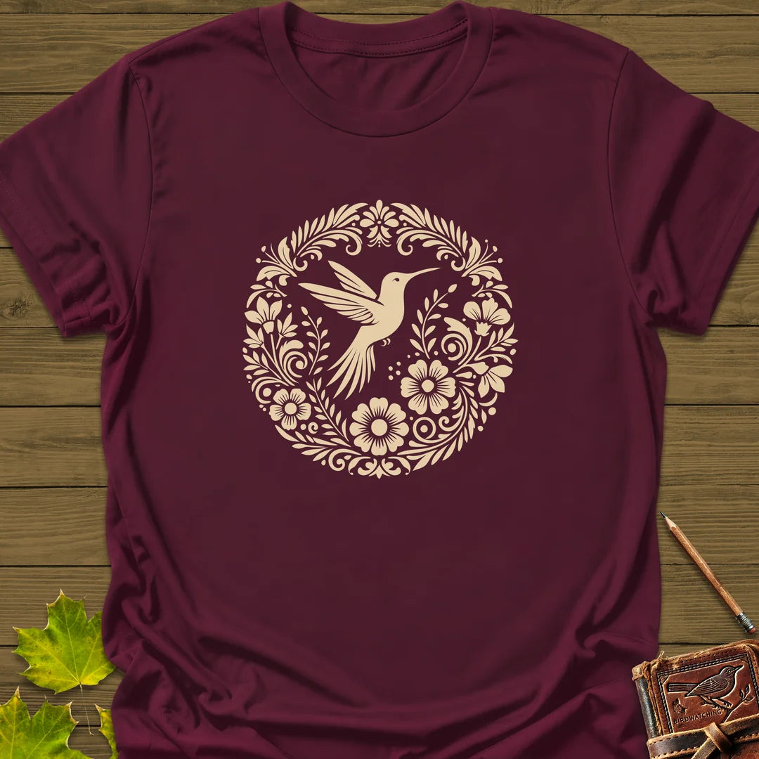 Graceful Flight T-Shirt in Maroon