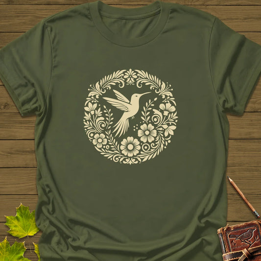 Graceful Flight T-Shirt in Military Green