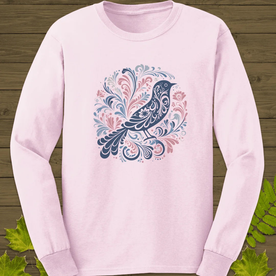 Artful Wings Long Sleeve in Light Pink