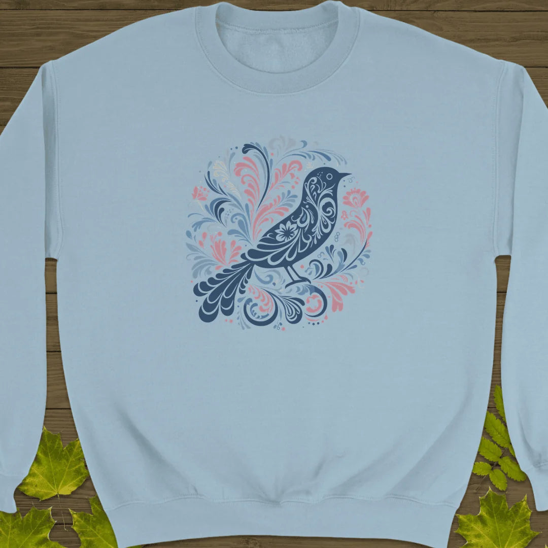 Artful Wings Sweatshirt in Light Blue