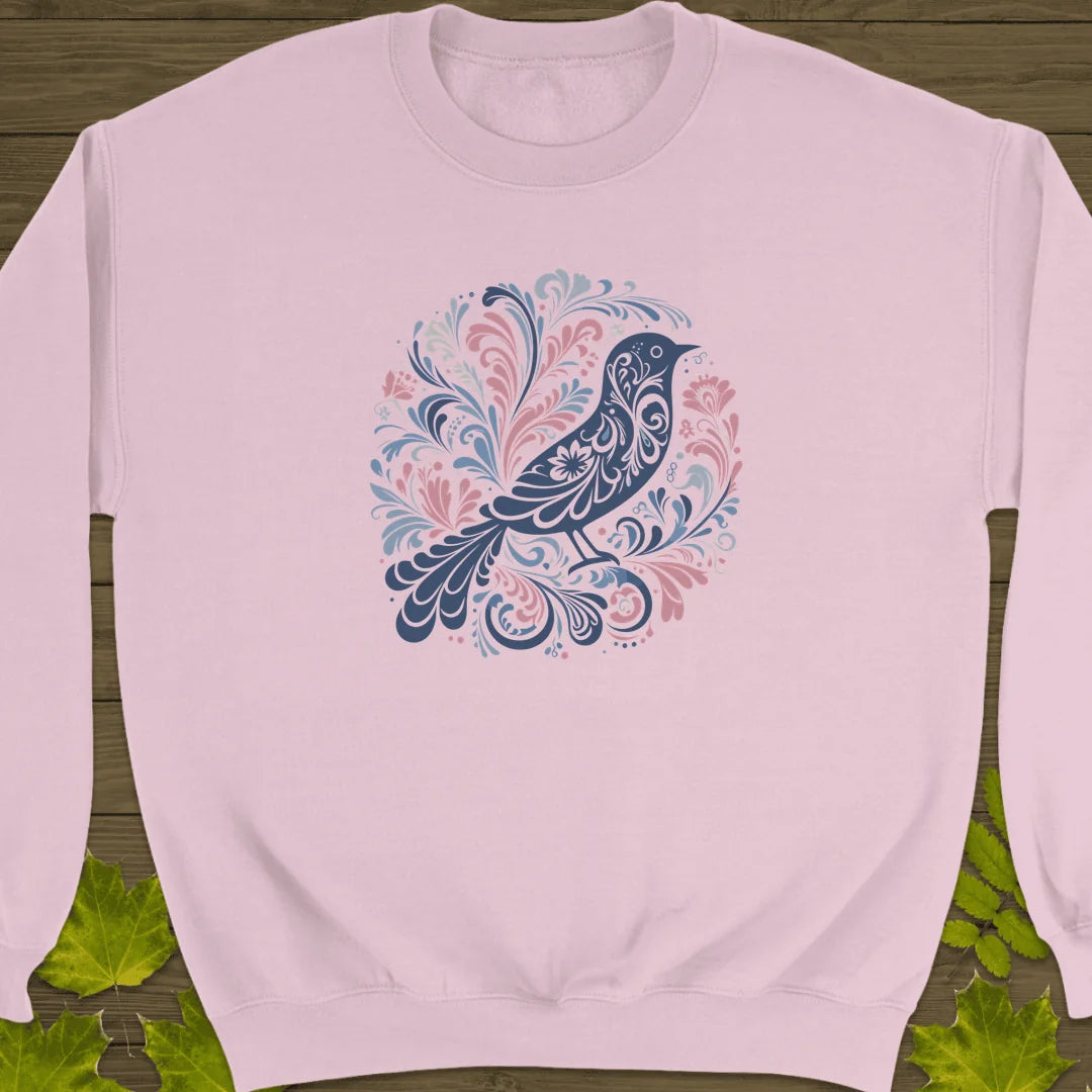 Artful Wings Sweatshirt in Light Pink