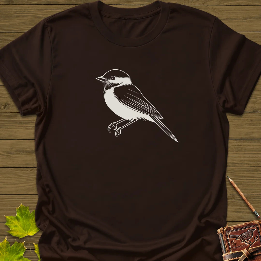 Chickadee Chic T-Shirt in Dark Chocolate