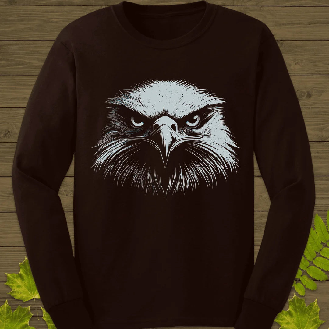 Fierce Focus Eagle Long Sleeve in Dark Chocolate