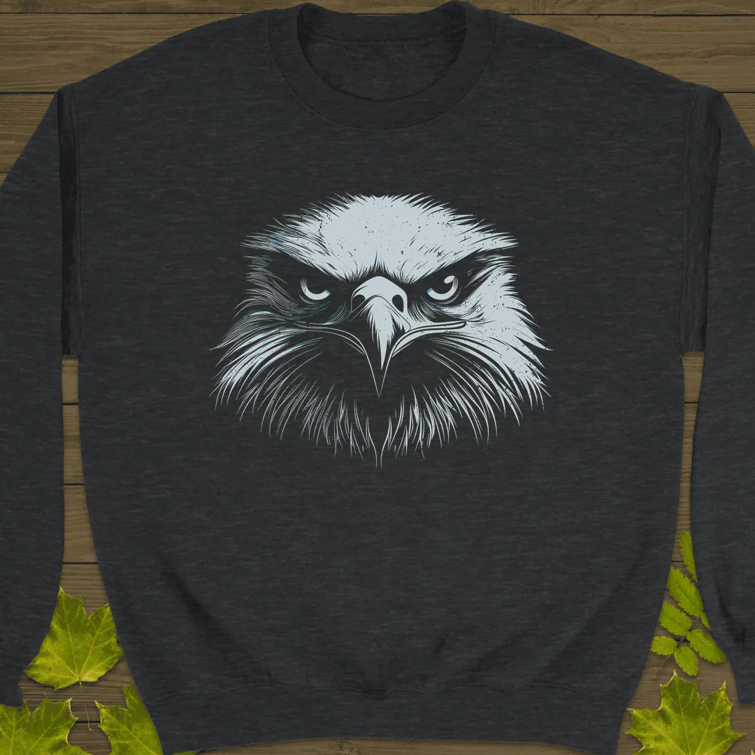 Fierce Focus Eagle Sweatshirt in Dark Heather