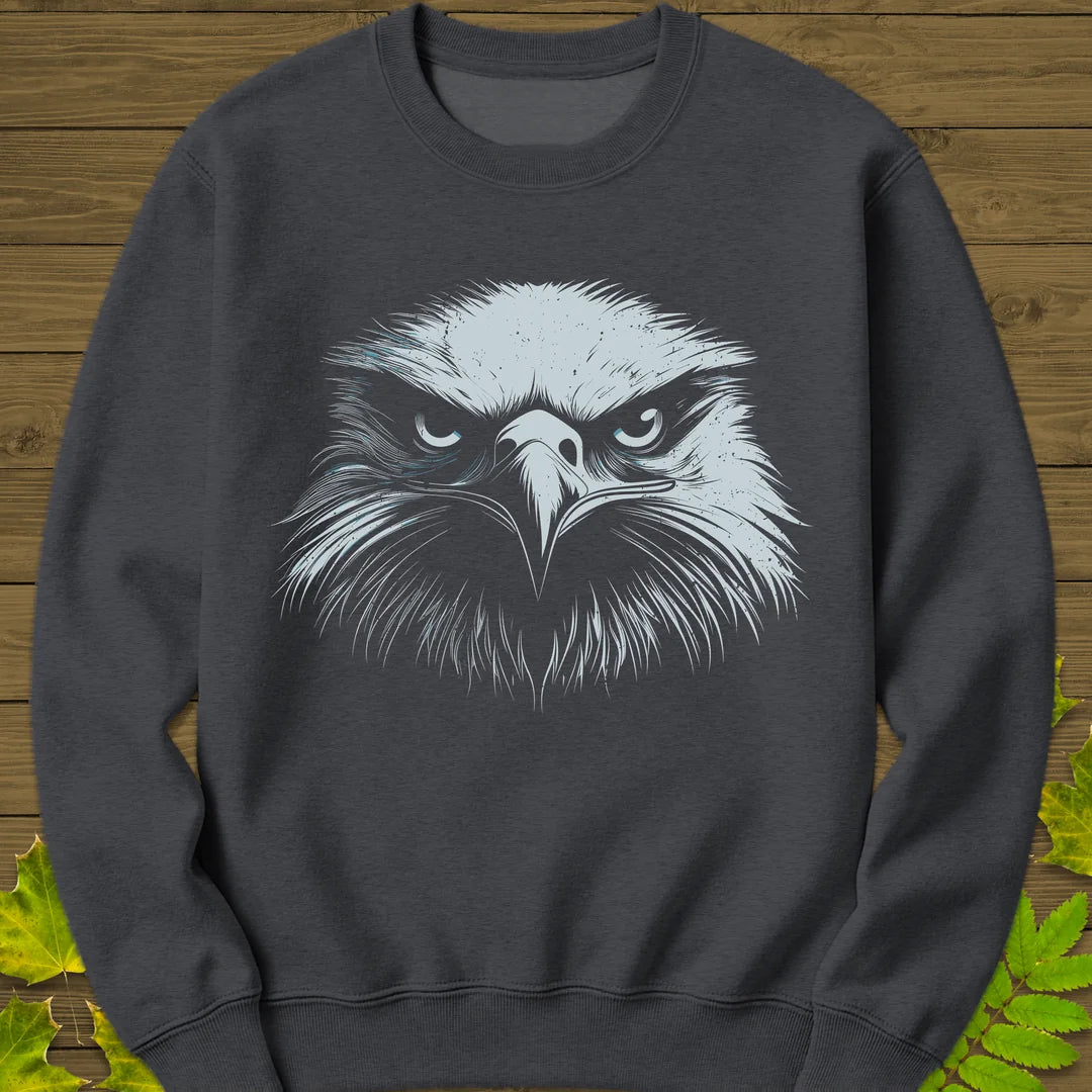 Fierce Focus Eagle Sweatshirt in Dark Heather