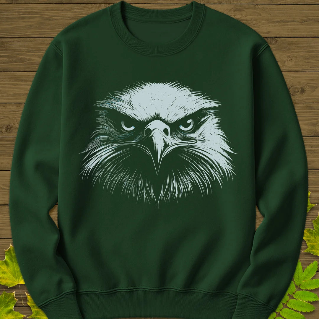 Fierce Focus Eagle Sweatshirt in Forest Green