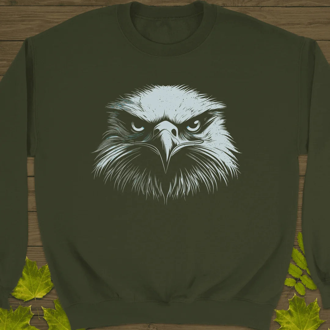Fierce Focus Eagle Sweatshirt in Military Green