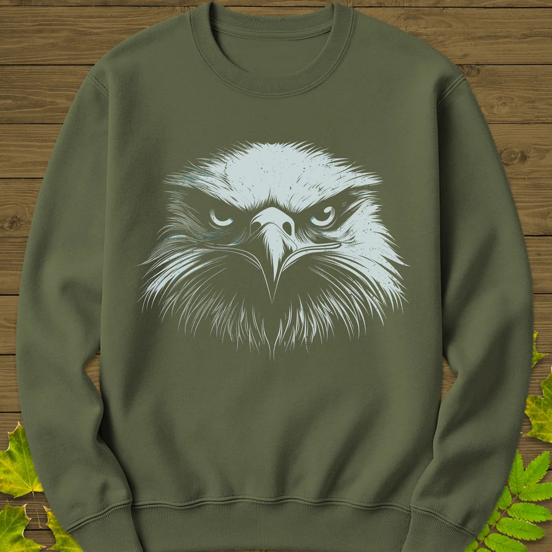 Fierce Focus Eagle Sweatshirt in Military Green