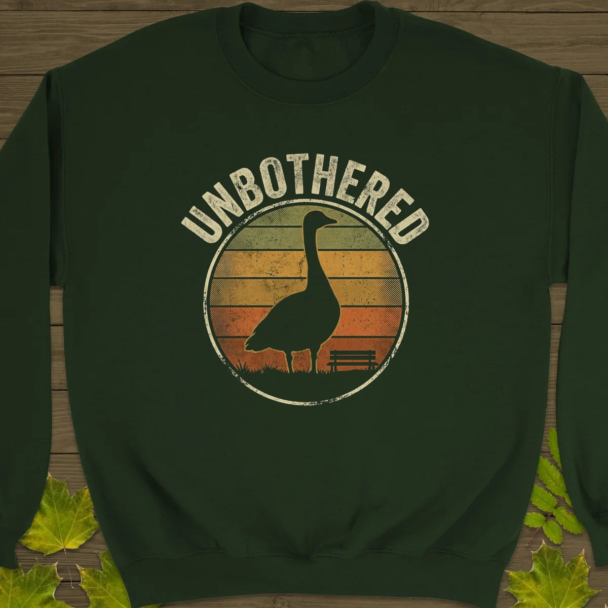 Unbothered Goose Sweatshirt Forest Green
