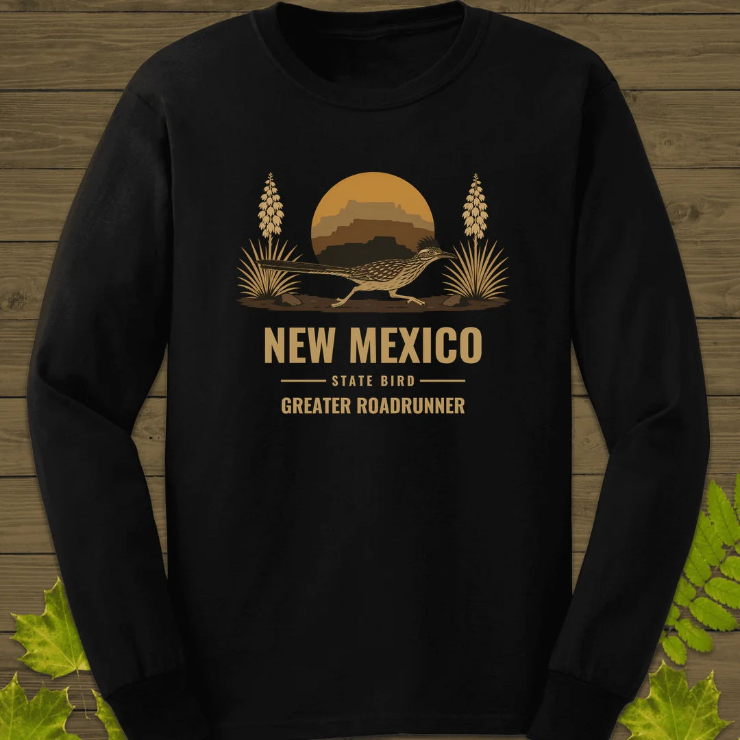 New Mexico State Bird Long Sleeve in Black