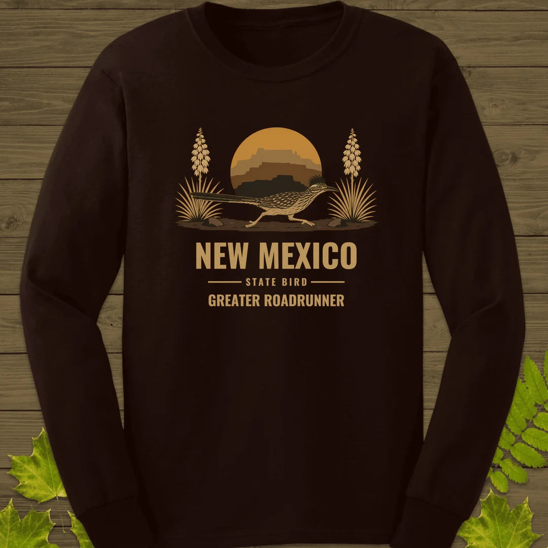 New Mexico State Bird Long Sleeve in Dark Chocolate