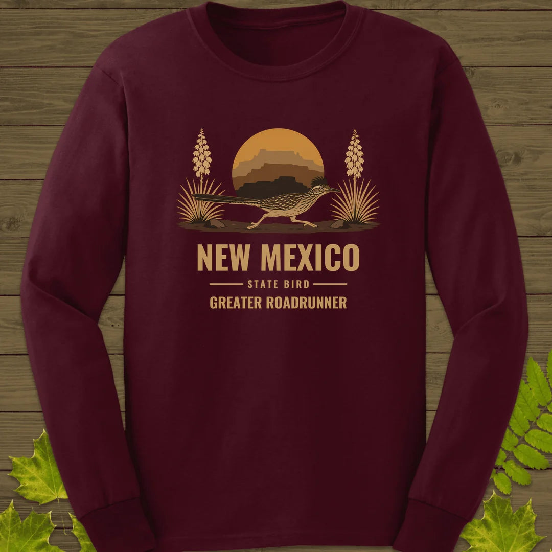 New Mexico State Bird Long Sleeve in Maroon