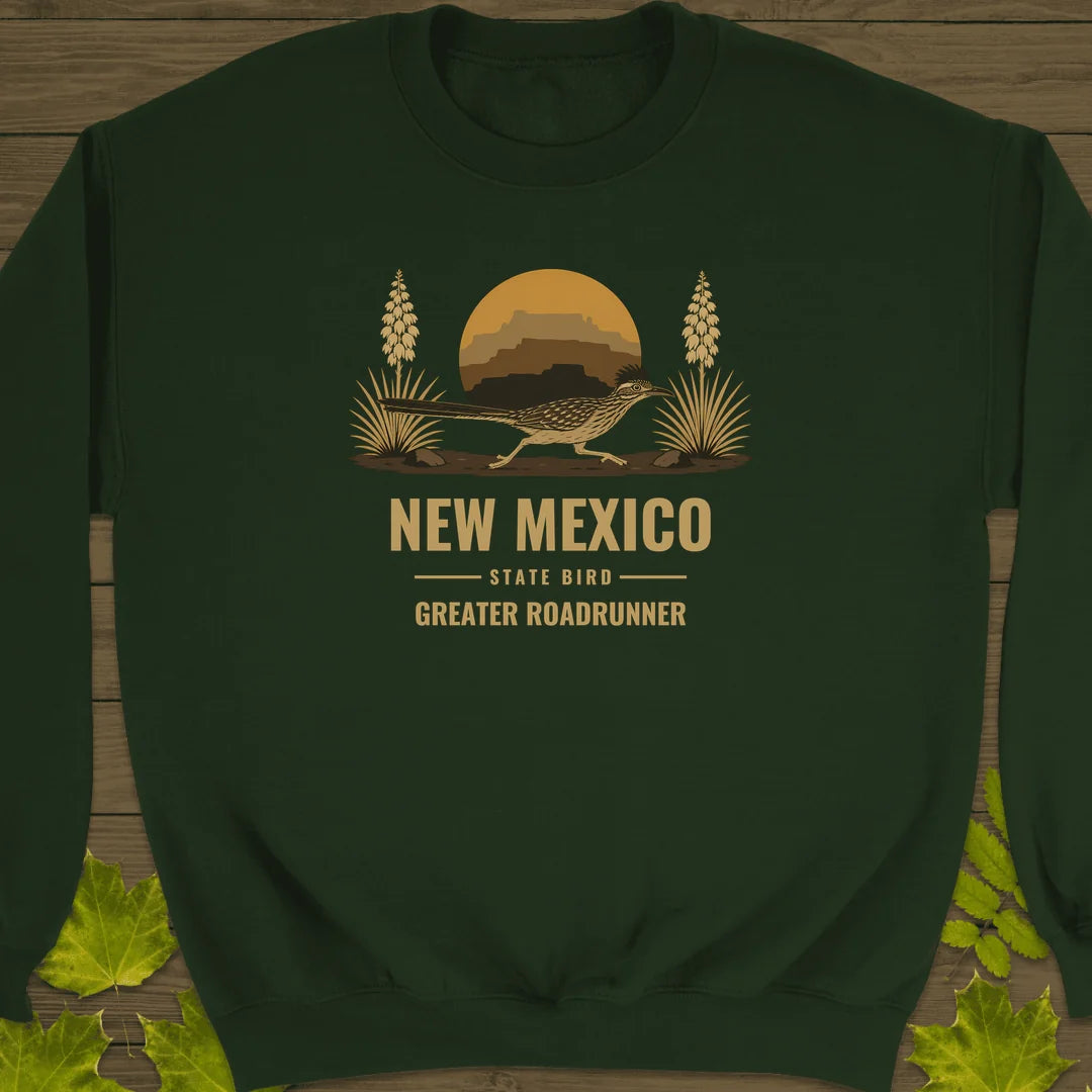 New Mexico State Bird Sweatshirt in Forest Green