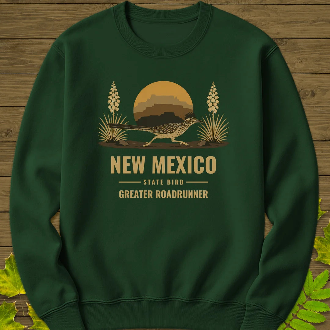 New Mexico State Bird Sweatshirt in Forest Green