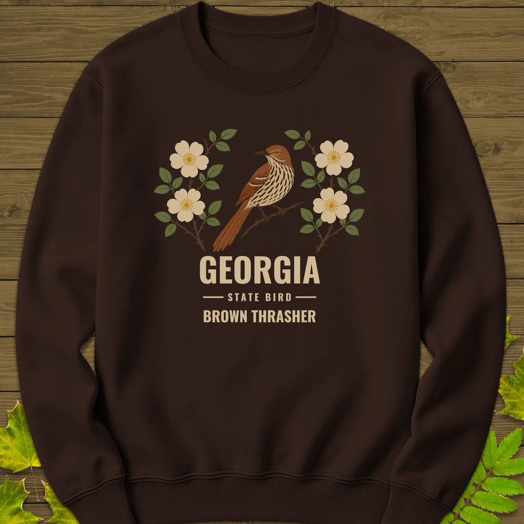 Georgia State Bird Sweatshirt in Dark Chocolate