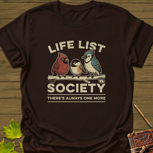 Life List Society T-Shirt in Dark Chocolate